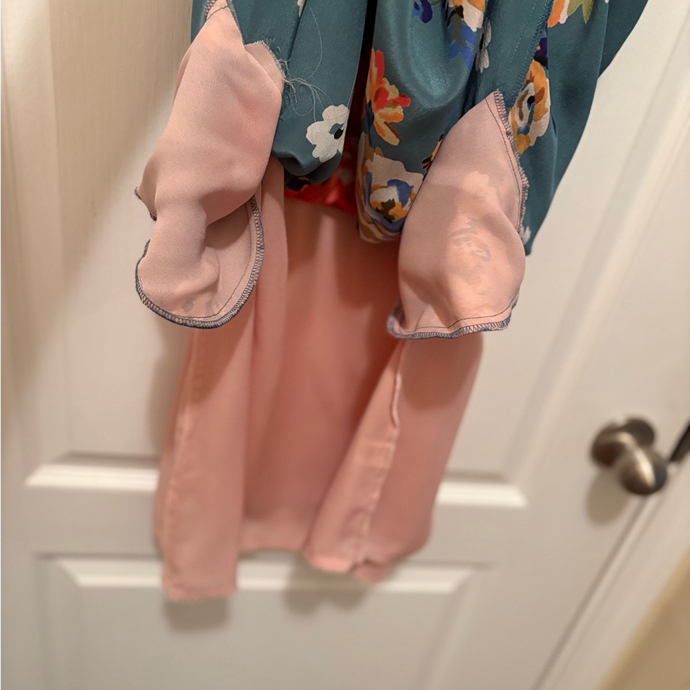 Moulinette Soeurs Teal Floral Dress - Picture 4 of 13